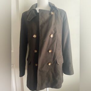 Michael Kors Wool Blended Double Chest Pocket Coat